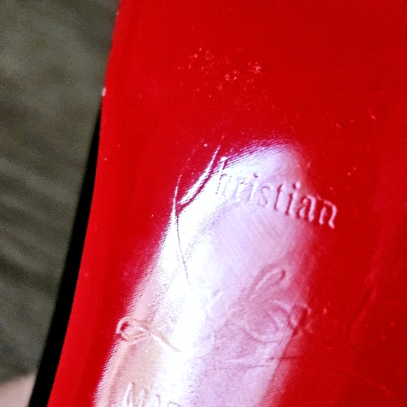 Christian LouBoutin Kate Pumps Patent calf leather Black Size 38 Fits 7-7.5 US - Picture 7 of 16